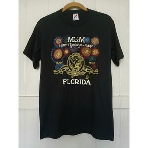 VTG Metro Goldwyn Mayer Lion T Shirt Adult M Black Florida MGM Single Stitch USA